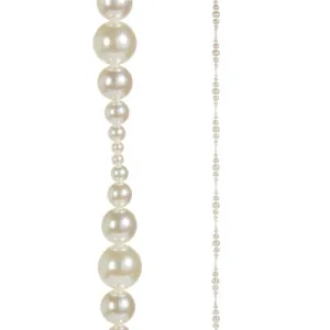 Raz Imports 2023 Charming Holiday 6' Pearl Garland