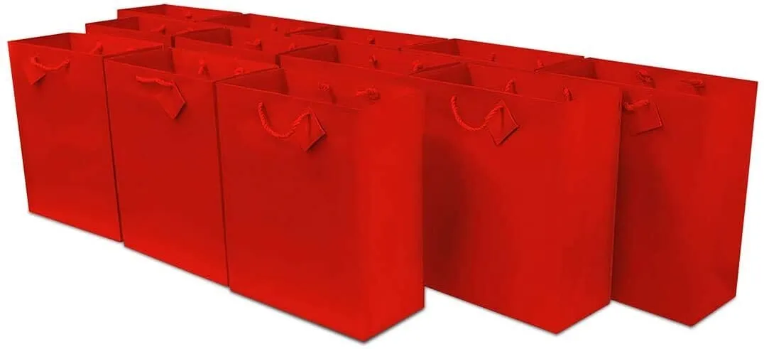 Red Gift Bags with Handles