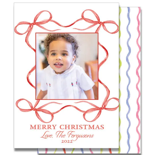 Red Ribbon Holiday Card