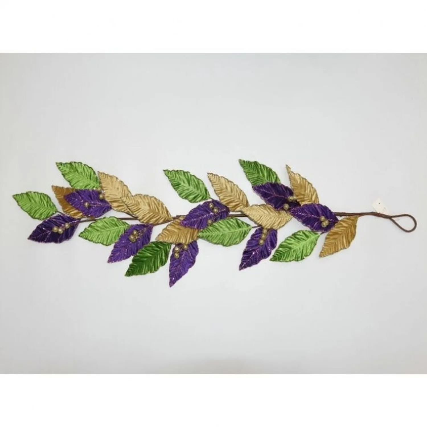 Regency International 48" Mardi Gras Velvet Leaf Garland