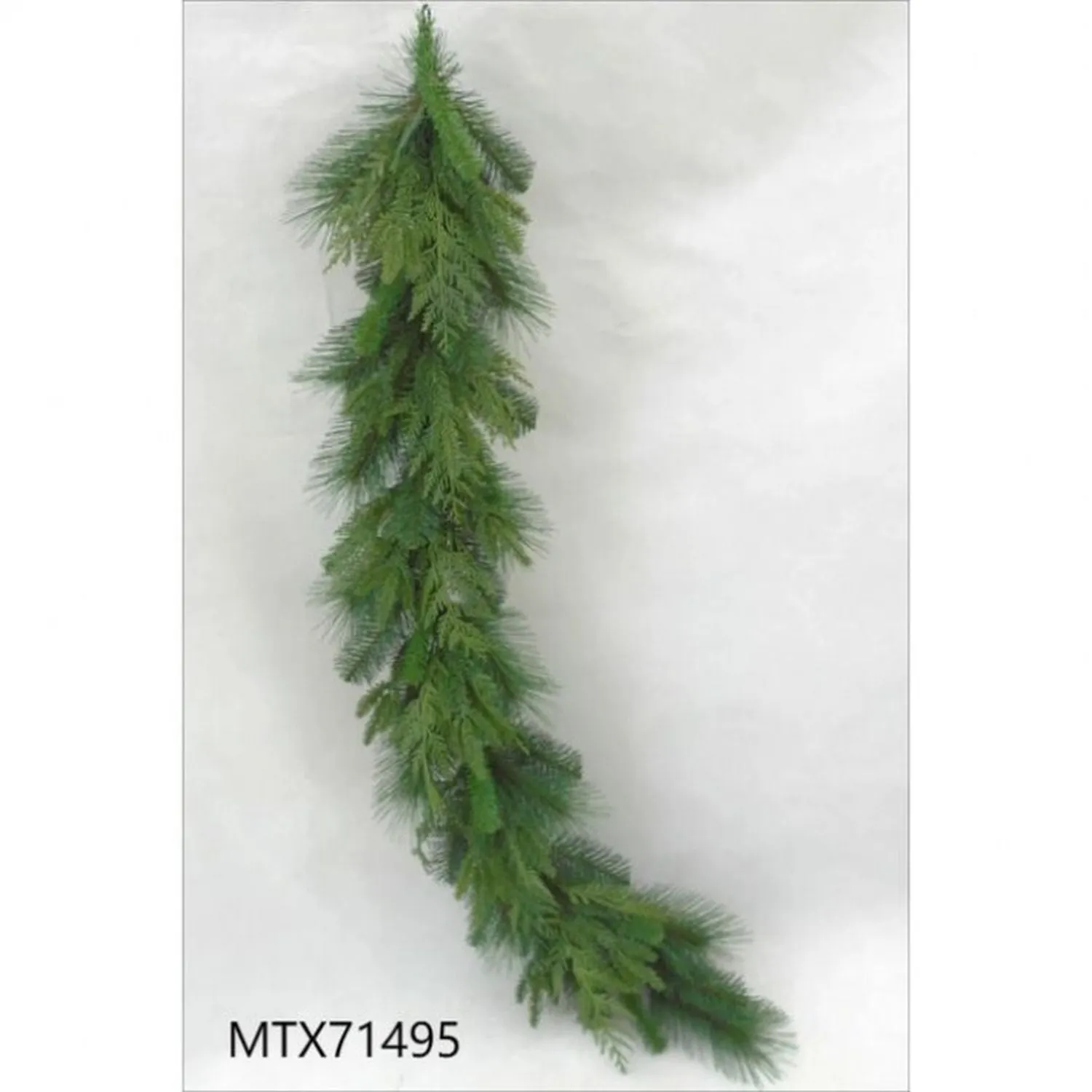 Regency International 48" UV Bristle Pine w/ Natural Touch Evergreen Garland