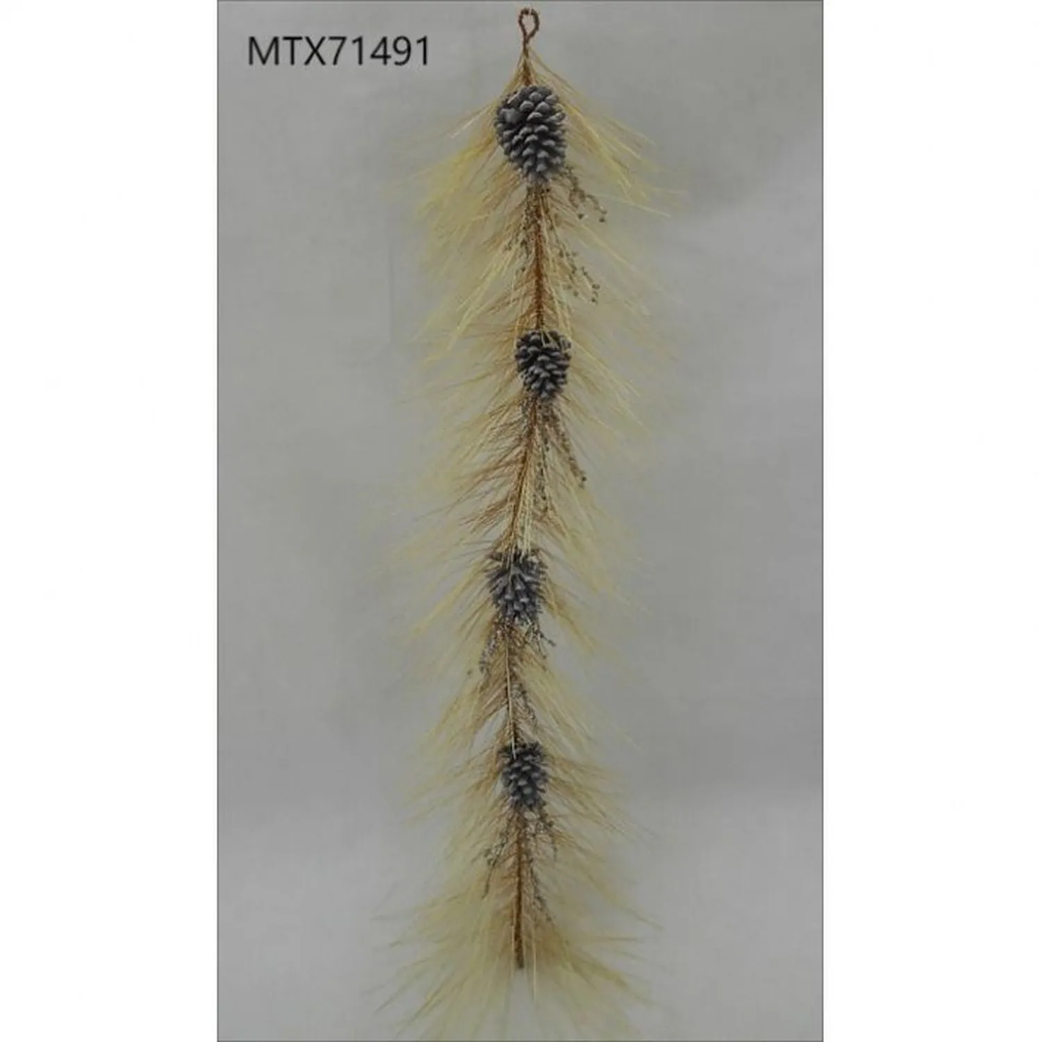 Regency International 48" UV Longleaf Vintage Pine Garland with Cone