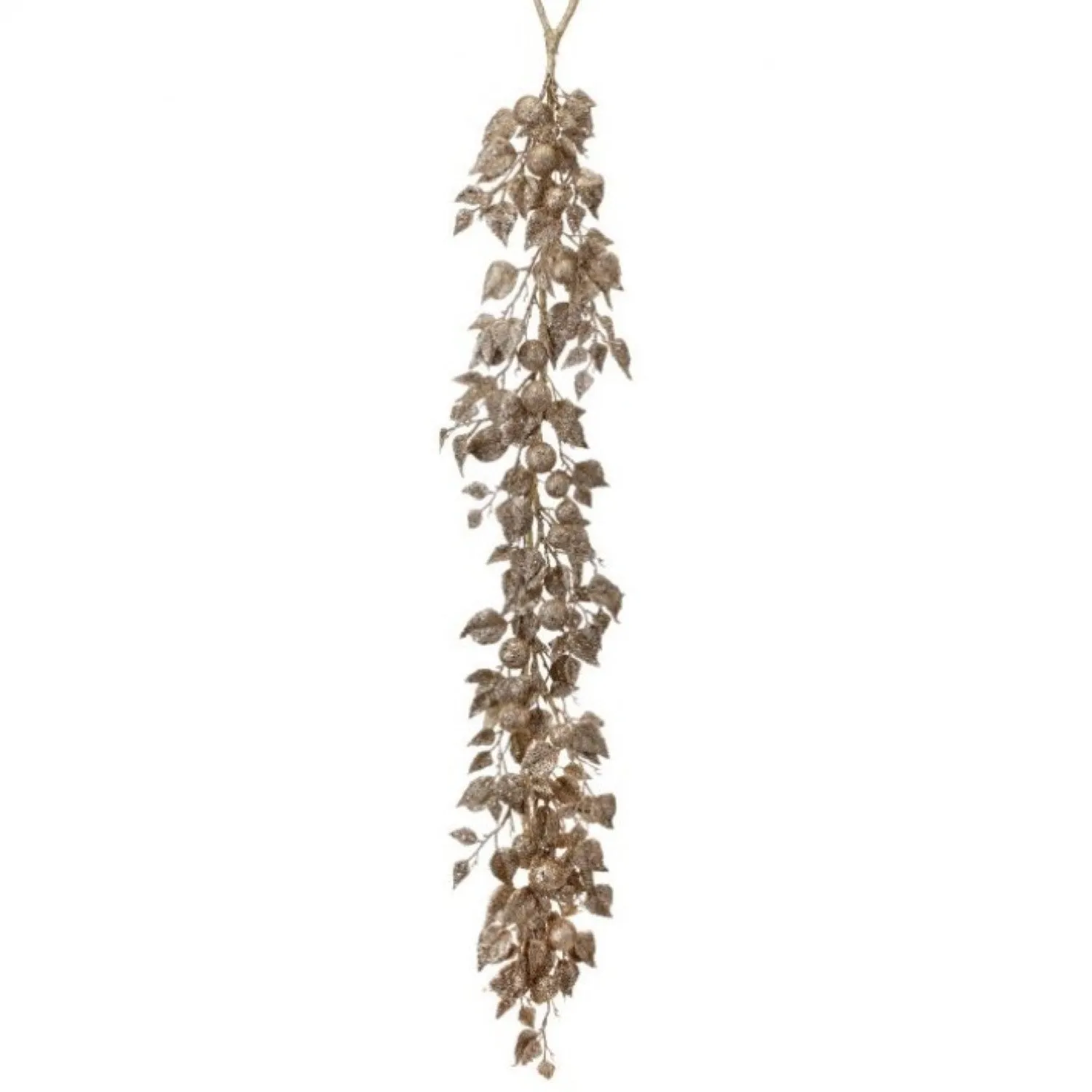 Regency International 48"Glittered Aspen Leaf/Ball Garland