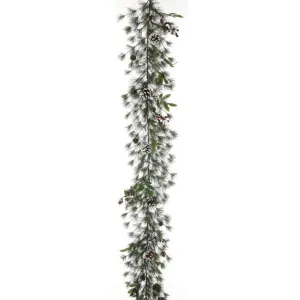 Regency International 6' X 12" Bristle with Berry Garland,120 T