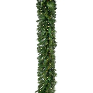 Regency International Lit New Zealand Pine Garland 14" X 9'