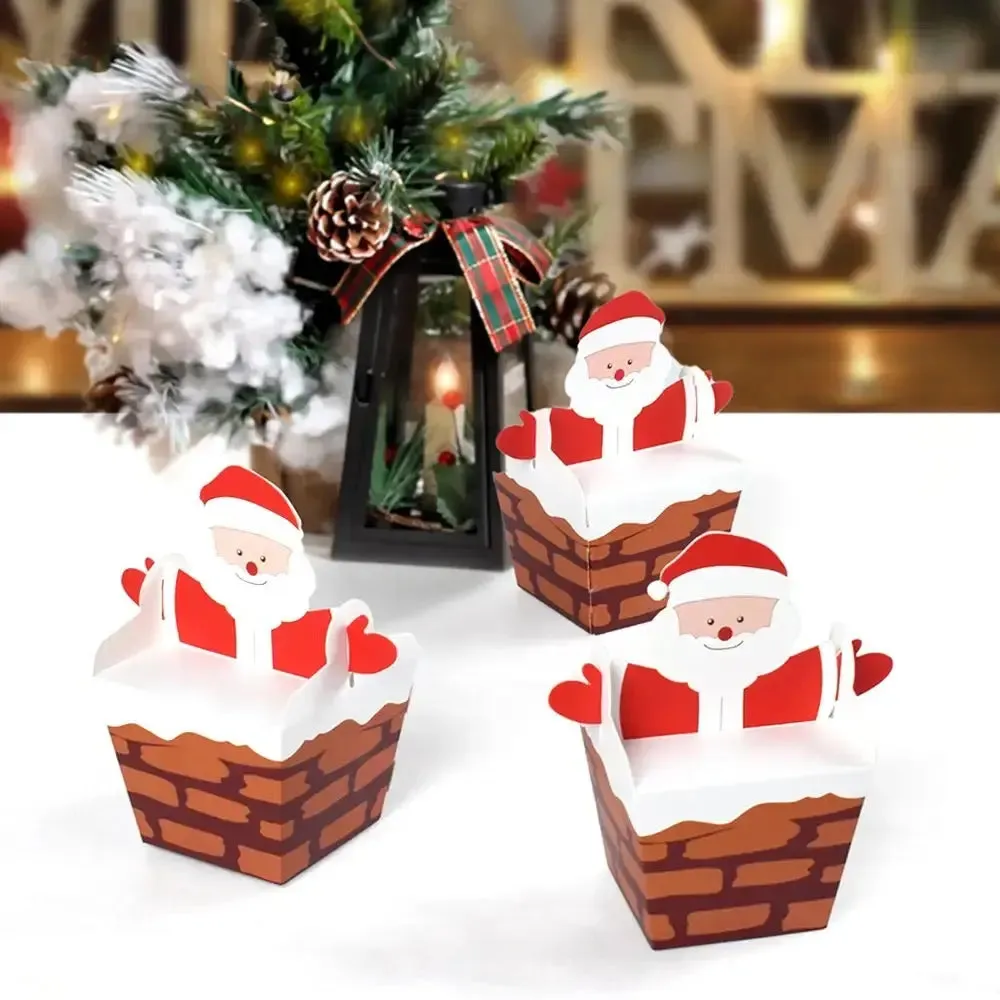 Santa Claus Christmas cookie boxes x 10 pcs