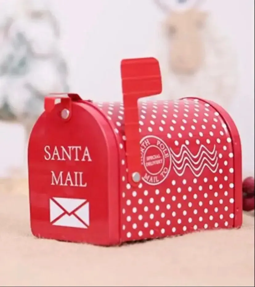 Santa mail letter candy / treat/ cookie box tin approx. 14 cm