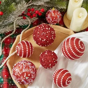 Shatterproof Red Christmas Ball Ornaments - Set of 12 - 70mm/2.76" - Holiday Party Decorations