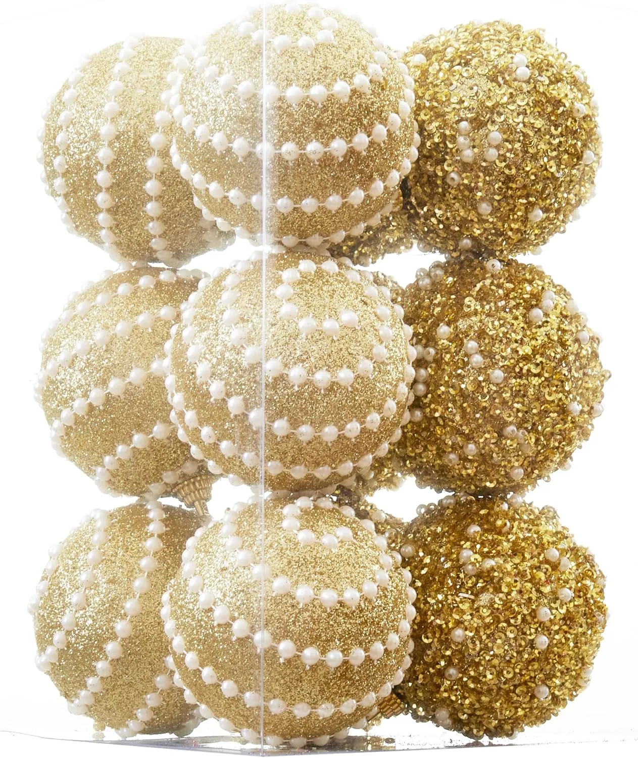 Shatterproof Red Christmas Ball Ornaments - Set of 12 - 70mm/2.76" - Holiday Party Decorations