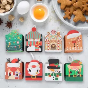 Small Christmas cookie boxes with rope handle x 12 pcs