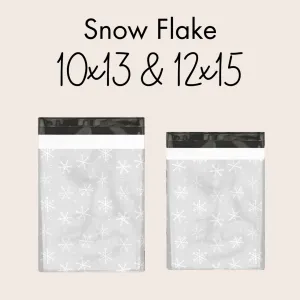 Snowflake Sample Pack Designer Poly Mailers Shipping Envelopes Premium Printed Bags