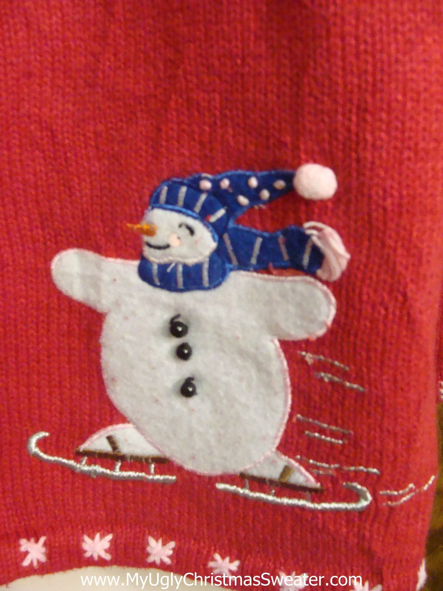 Snowmen Enjoying Snow Tacky Xmas Party Sweater