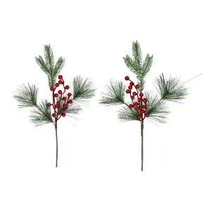 Snowy Pine Berries Pick Asst (49cm)