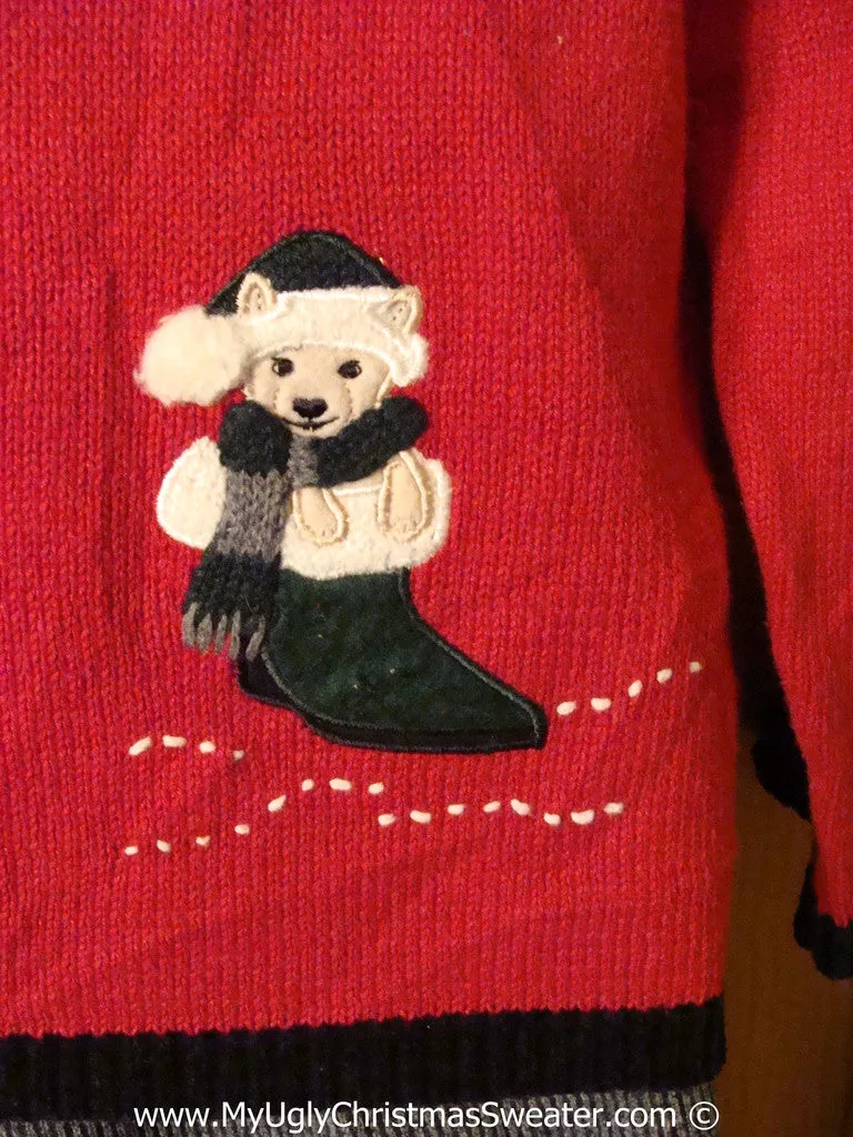 Tacky Christmas Sweater with Festive Dogs & Puppies (f1276)