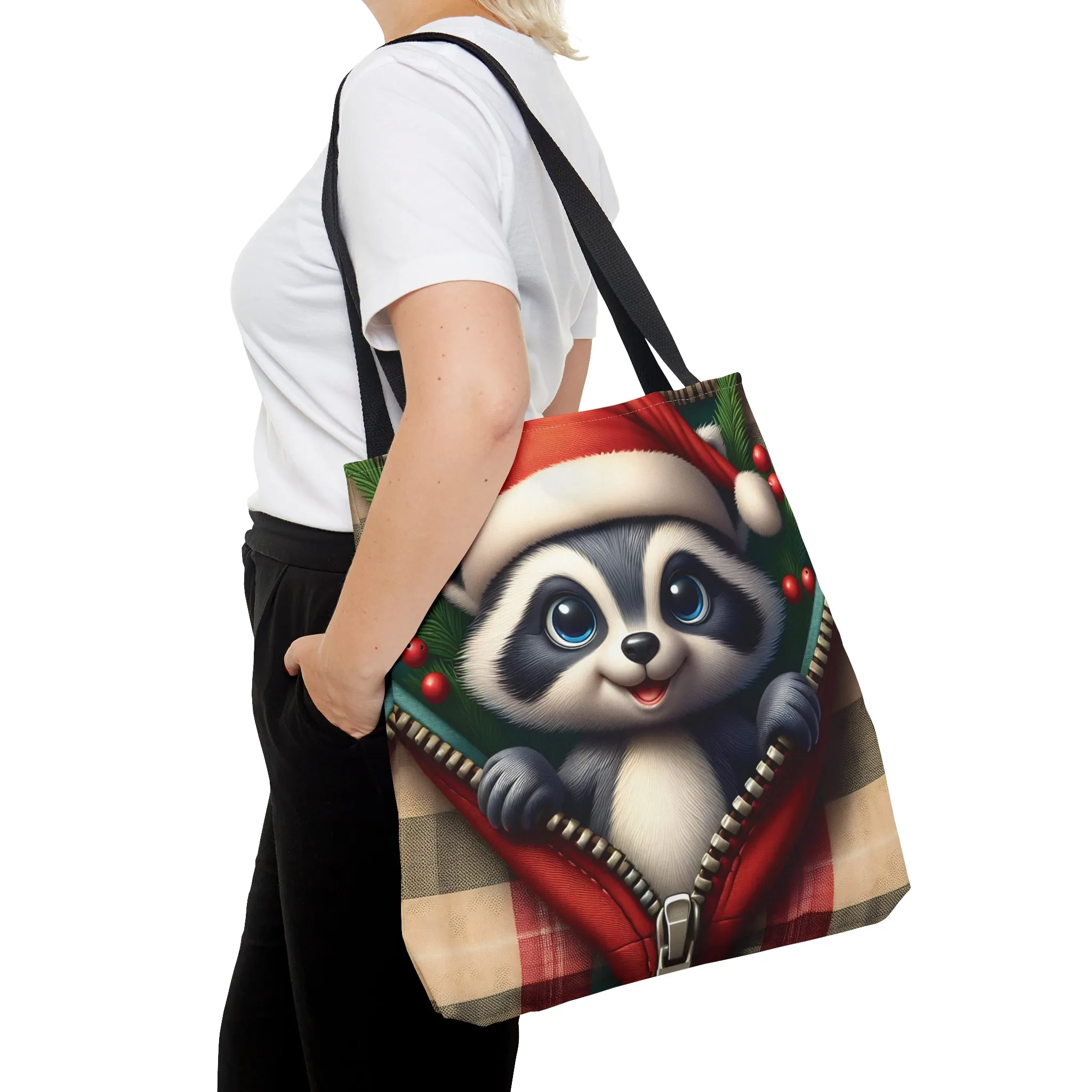 Tote Bag, Christmas, Racoon