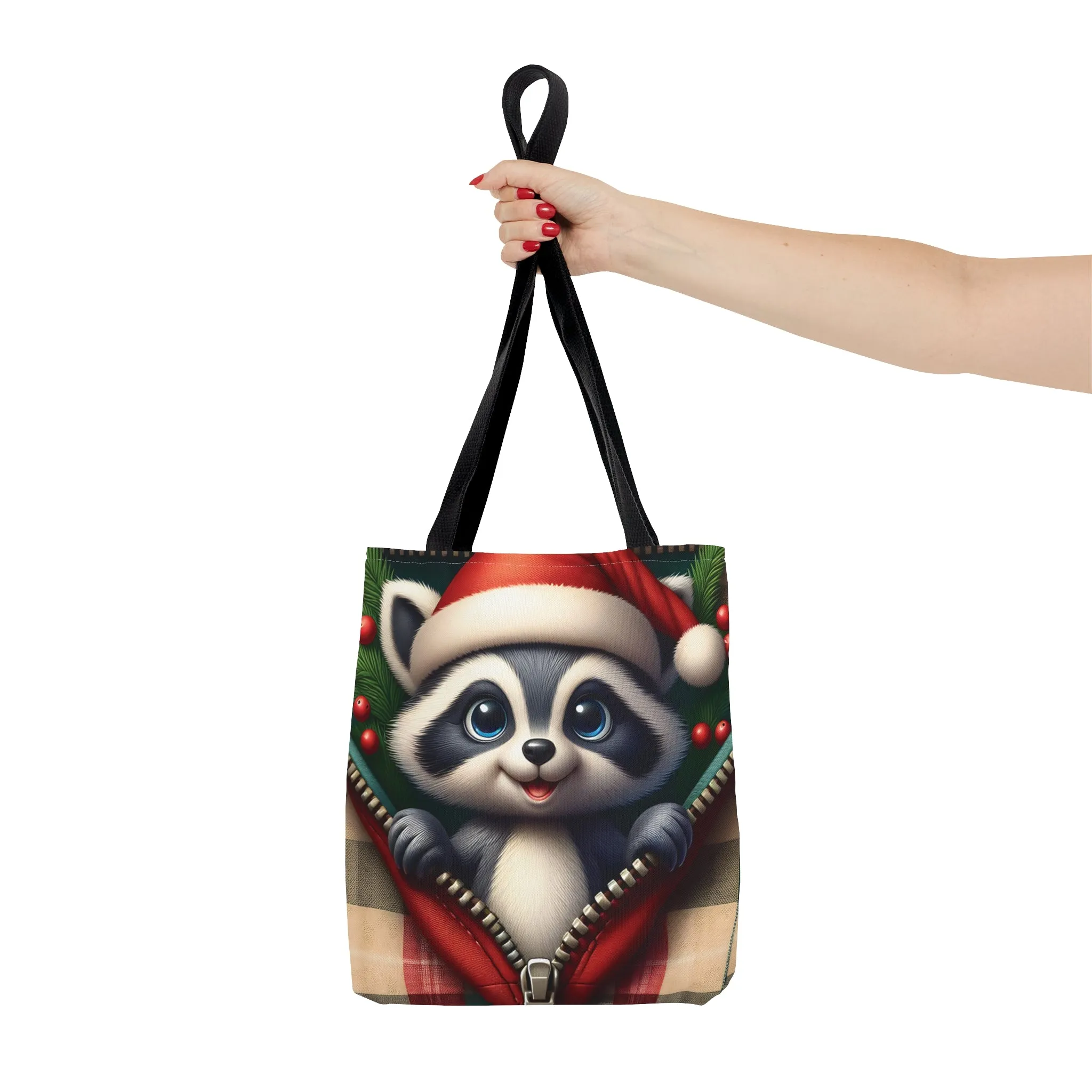 Tote Bag, Christmas, Racoon