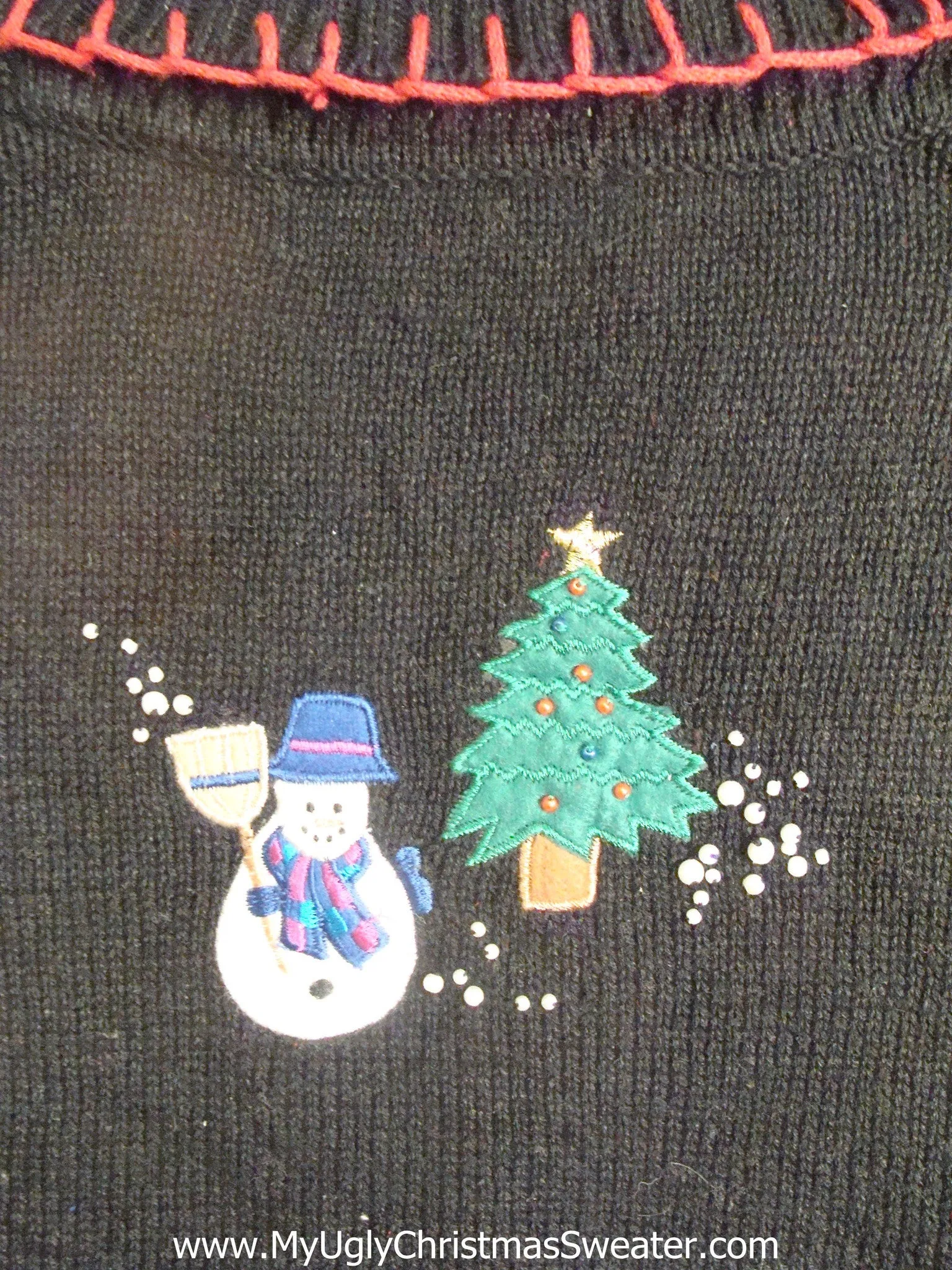 Trees and Snowmen Funny Christmas Sweater Vest