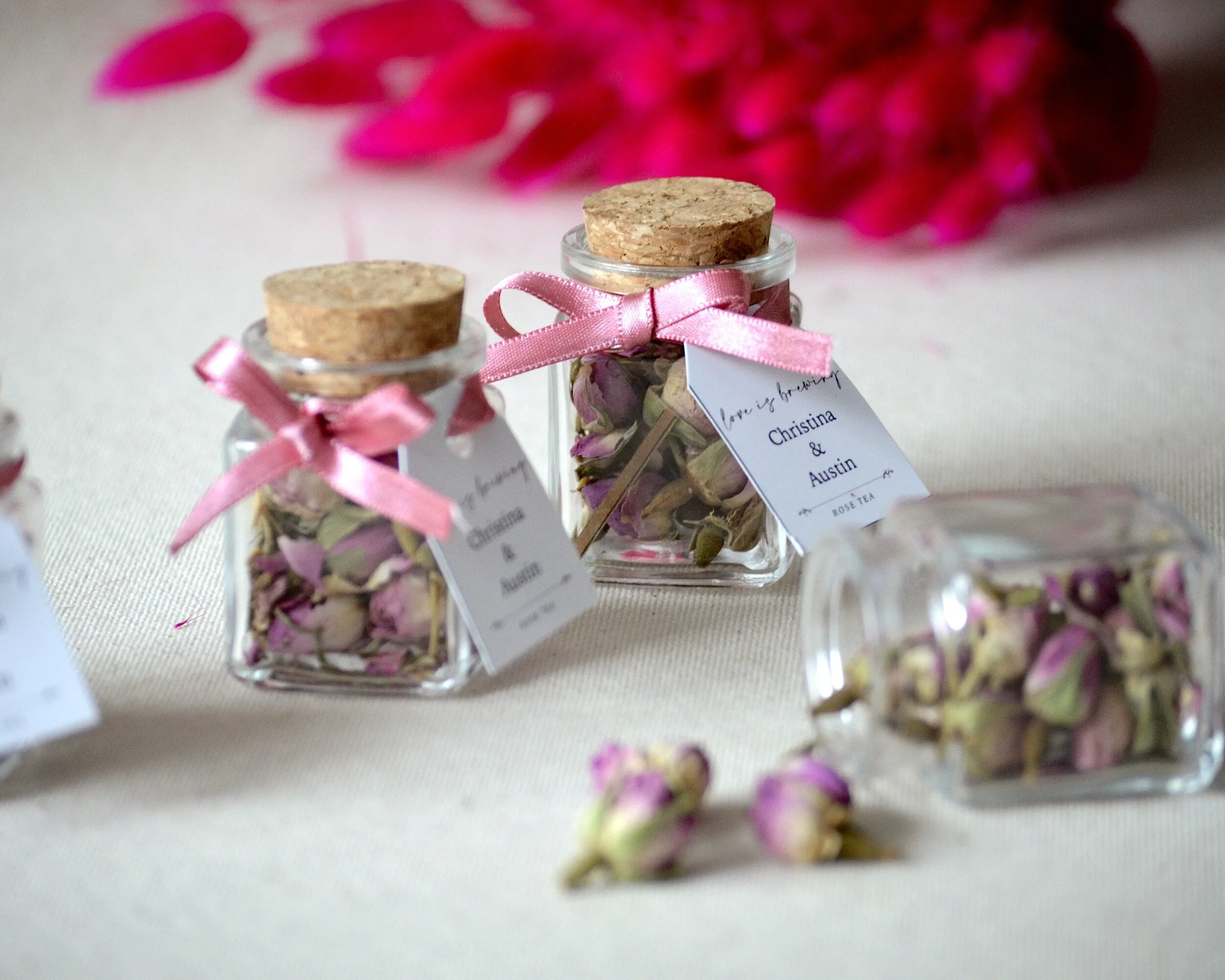 Wedding Tea Favors for Guests, Tea Party Favors, Personalized Favors, Custom Party Favors, Rustic Wedding Favors, Tea Jars, Bulk Gifts