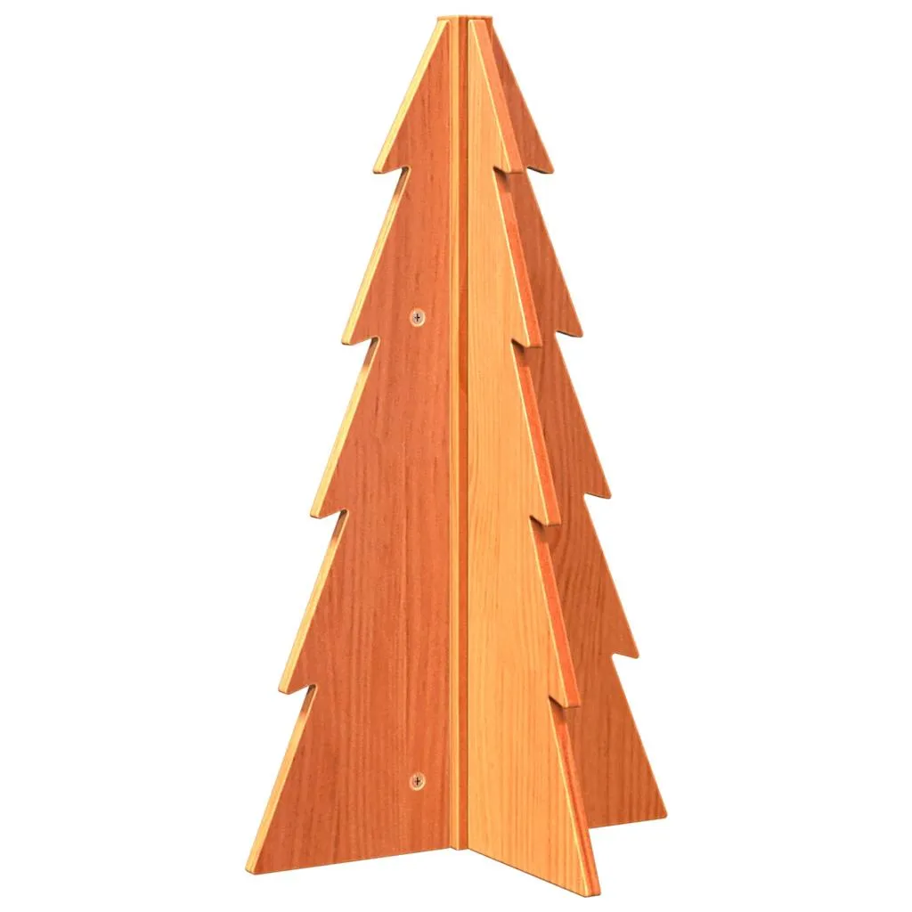 Wooden Christmas Tree for Decoration Wax Brown 69.5 cm Solid Wood Pine